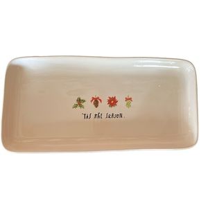 large Tis the season Rae Dunn Christmas tray NWT IN BOX